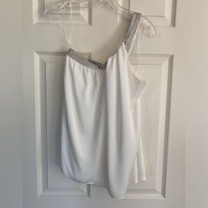 Ramy Brook embellished one shoulder top